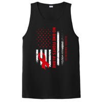 Nobody Fights Alcohol Alone USA Flag Red Ribbon PosiCharge Competitor Tank