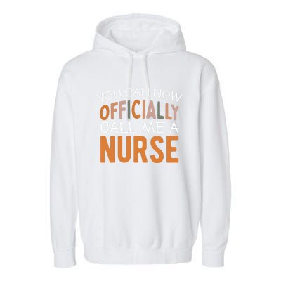 Nursing Finally A Nurse Gift Garment-Dyed Fleece Hoodie