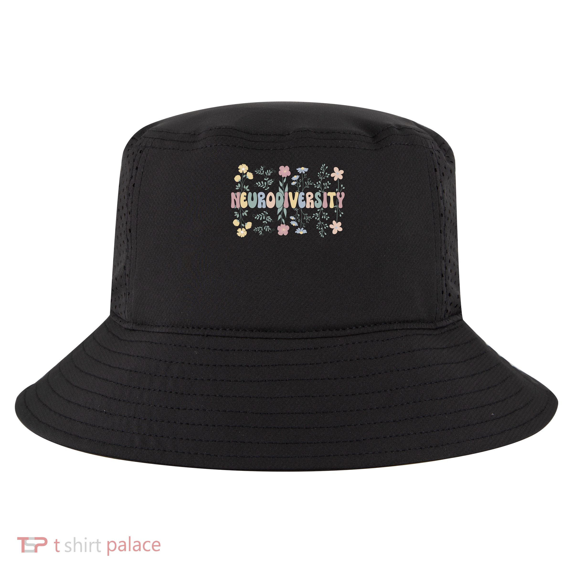 neurodiversity flowers autism neurodivergent gift Cool Comfort Performance Bucket Hat