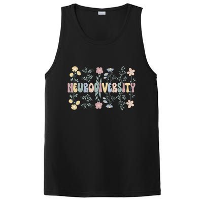 neurodiversity flowers autism neurodivergent gift PosiCharge Competitor Tank