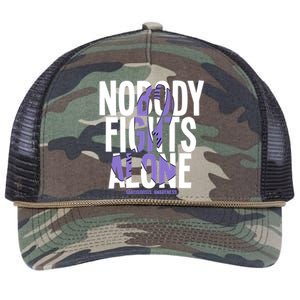 Nobody Fights Alone Sarcoidosis Awareness Funny Gift Retro Rope Trucker Hat Cap