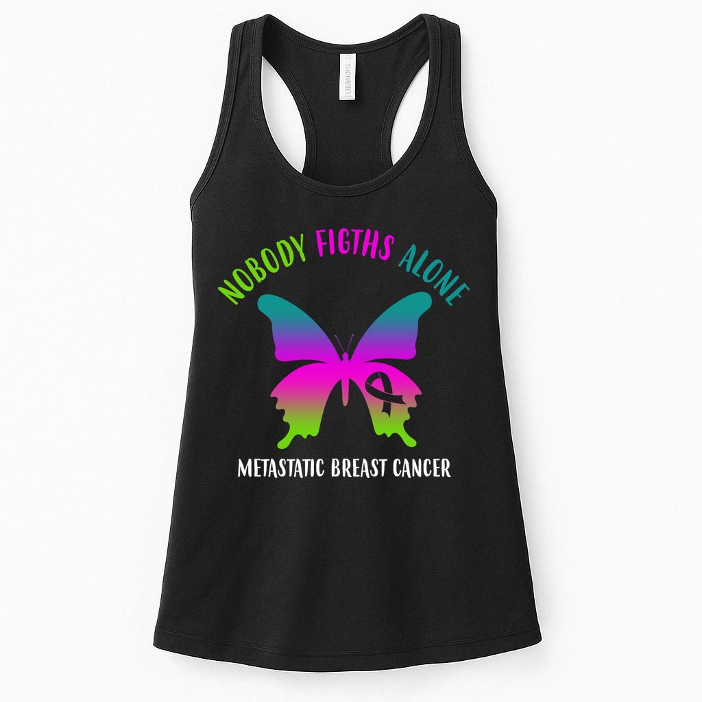 Nobody Fights Alone Metastatic Breast Cancer Womens Tank Top
