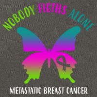 Nobody Fights Alone Metastatic Breast Cancer Cotton Canvas Backpack