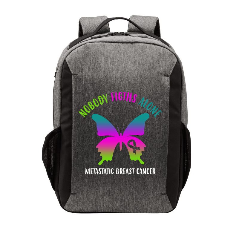 Nobody Fights Alone Metastatic Breast Cancer Vector Backpack