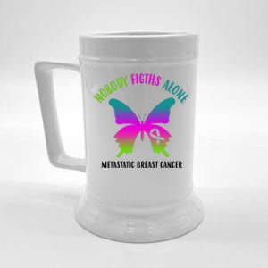 Nobody Fights Alone Metastatic Breast Cancer Beer Stein