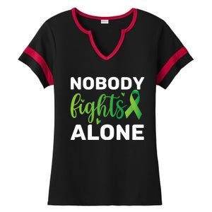 Nobody Fights Alone Tal Health Awareness Gift Ladies Halftime Notch Neck Tee