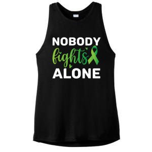 Nobody Fights Alone Tal Health Awareness Gift Ladies PosiCharge Tri-Blend Wicking Tank