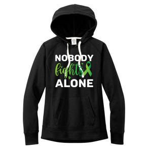 Nobody Fights Alone Tal Health Awareness Gift Women's Fleece Hoodie