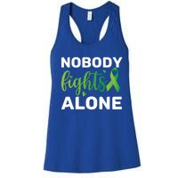 Nobody Fights Alone Tal Health Awareness Gift Women's Racerback Tank