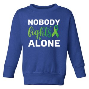 Nobody Fights Alone Tal Health Awareness Gift Toddler Sweatshirt