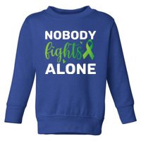 Nobody Fights Alone Tal Health Awareness Gift Toddler Sweatshirt