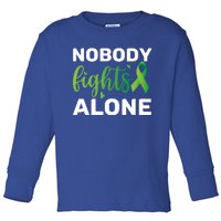 Nobody Fights Alone Tal Health Awareness Gift Toddler Long Sleeve Shirt