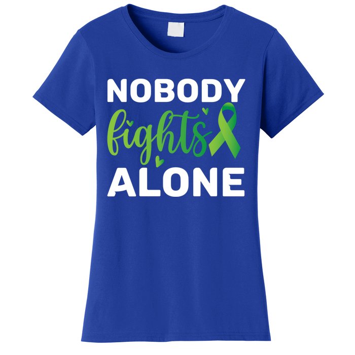 Nobody Fights Alone Tal Health Awareness Gift Women's T-Shirt