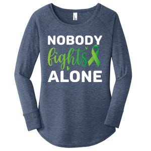 Nobody Fights Alone Tal Health Awareness Gift Women's Perfect Tri Tunic Long Sleeve Shirt