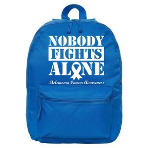 Nobody Fights Alone Melanoma Cancer Awareness 16 in Basic Backpack