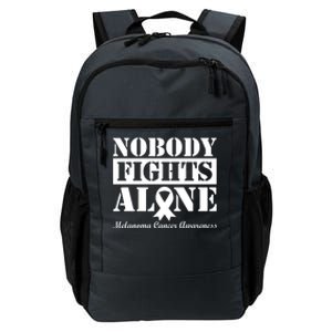 Nobody Fights Alone Melanoma Cancer Awareness Daily Commute Backpack