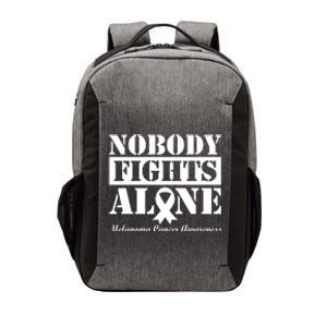 Nobody Fights Alone Melanoma Cancer Awareness Vector Backpack