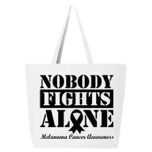 Nobody Fights Alone Melanoma Cancer Awareness 25L Jumbo Tote