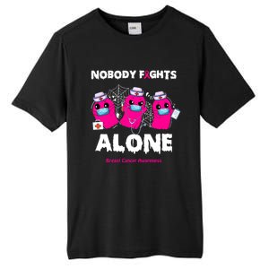 Nobody Fights Alone Boo Ghost Nurse Breast Cancer Scrub Gift Tall Fusion ChromaSoft Performance T-Shirt