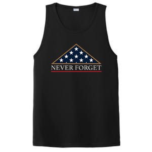 Never Forget American Folded Flag Military Memorial Design PosiCharge Competitor Tank