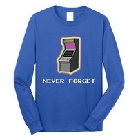 Never Forget Arcade Games Vintage Retro Gaming Gamer Cute Gift Long Sleeve Shirt