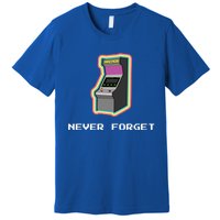 Never Forget Arcade Games Vintage Retro Gaming Gamer Cute Gift Premium T-Shirt