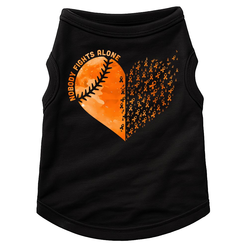 Nobody Fights Alone Orange Baseball MS Awareness Doggie Tank