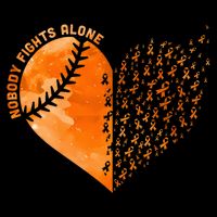 Nobody Fights Alone Orange Baseball MS Awareness Impact Tech Backpack