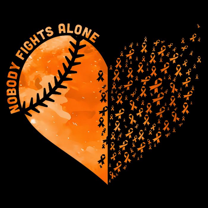 Nobody Fights Alone Orange Baseball MS Awareness Impact Tech Backpack