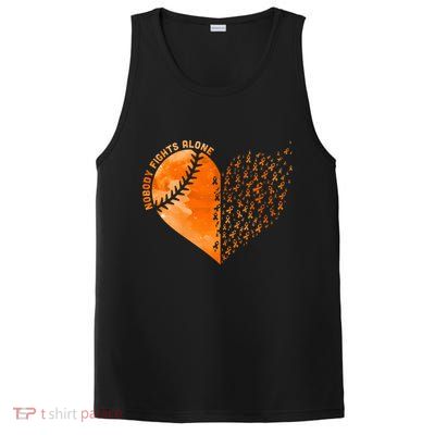 Nobody Fights Alone Orange Baseball MS Awareness PosiCharge Competitor Tank