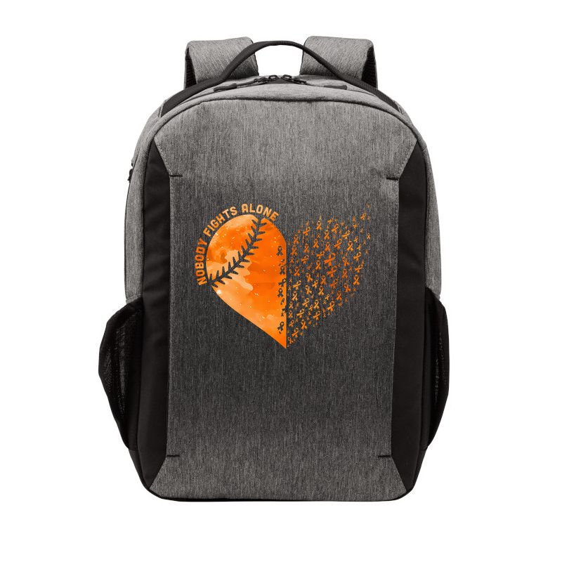 Nobody Fights Alone Orange Baseball MS Awareness Vector Backpack