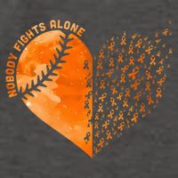 Nobody Fights Alone Orange Baseball MS Awareness Vector Backpack