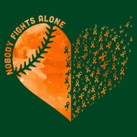 Nobody Fights Alone Orange Baseball MS Awareness Cooling Performance Crew T-Shirt