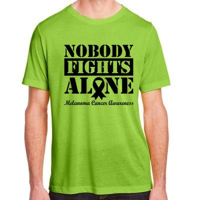 Nobody Fight Alone Melanoma Cancer Awareness Adult ChromaSoft Performance T-Shirt