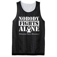 Nobody Fight Alone Melanoma Cancer Awareness Mesh Reversible Basketball Jersey Tank