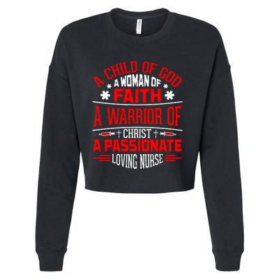 Nurse Faith And Passion Graphic Cropped Pullover Crew