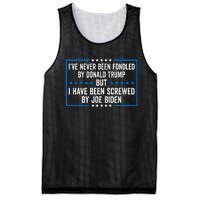 Never Fondled By Donald Trump But IVe Been Screwed By Biden Mesh Reversible Basketball Jersey Tank