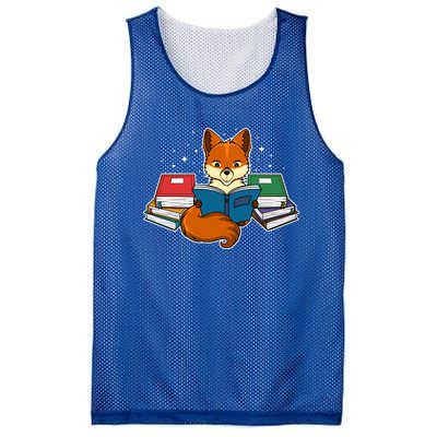 Nerdy Fox Book Funny Animal Lover Furry Gift Mesh Reversible Basketball Jersey Tank