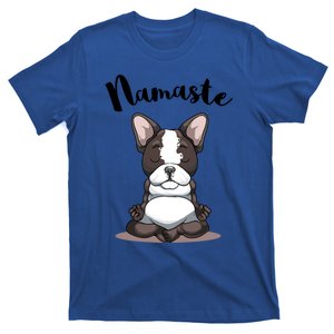 Namaste French Bulldog Yoga Design Dog Lover Frenchie Yoga Gift T-Shirt