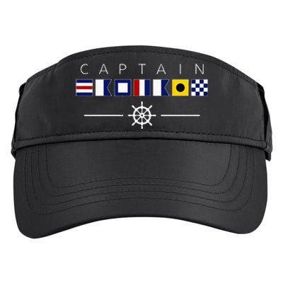 NAUTICAL FLAG BOAT CAPTAIN Adult Drive Performance Visor