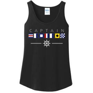 NAUTICAL FLAG BOAT CAPTAIN Ladies Essential Tank