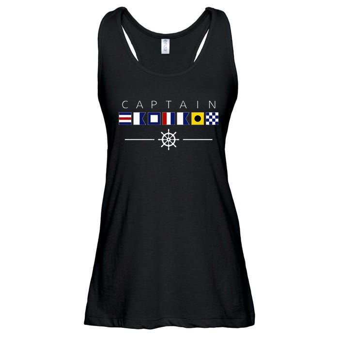 NAUTICAL FLAG BOAT CAPTAIN Ladies Essential Flowy Tank