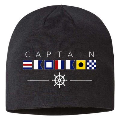 NAUTICAL FLAG BOAT CAPTAIN Sustainable Beanie