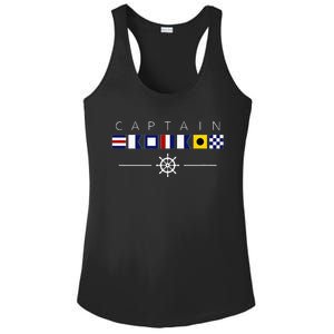 NAUTICAL FLAG BOAT CAPTAIN Ladies PosiCharge Competitor Racerback Tank