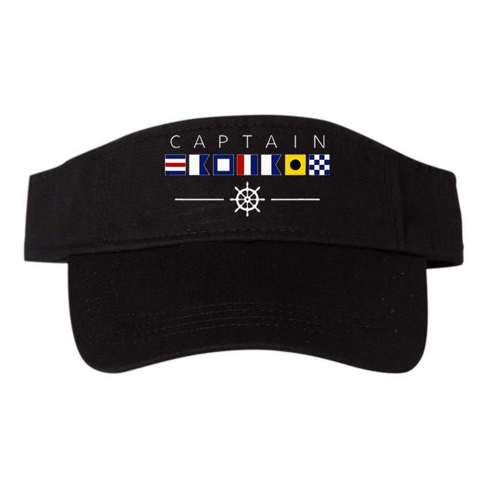 NAUTICAL FLAG BOAT CAPTAIN Valucap Bio-Washed Visor