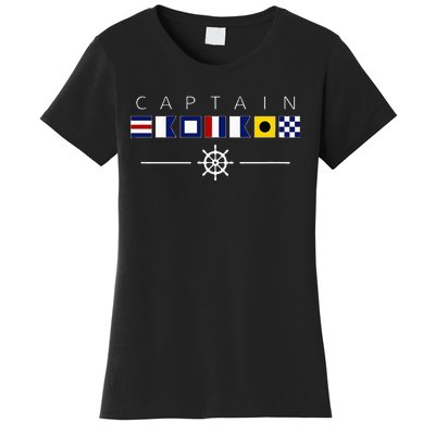 NAUTICAL FLAG BOAT CAPTAIN Women's T-Shirt