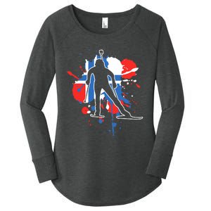 Norway Flag Biathlonist Norwegian Biathlon Women's Perfect Tri Tunic Long Sleeve Shirt