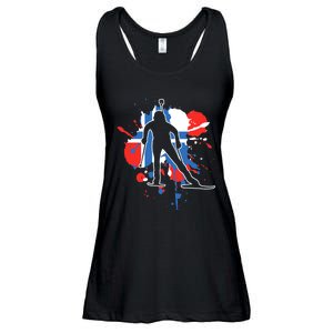 Norway Flag Biathlonist Norwegian Biathlon Ladies Essential Flowy Tank