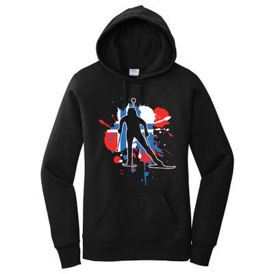 Norway Flag Biathlonist Norwegian Biathlon Women's Pullover Hoodie