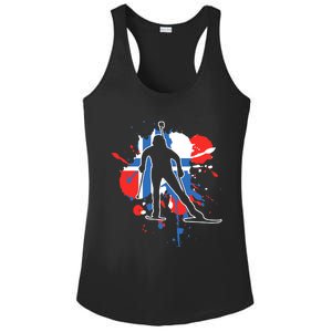 Norway Flag Biathlonist Norwegian Biathlon Ladies PosiCharge Competitor Racerback Tank